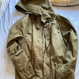Long Green canvas jacket